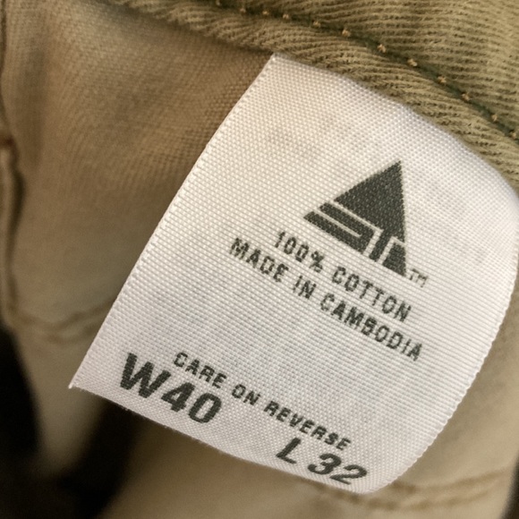 Vintage Levi's Silvertab Pants Mens 40 x 32 Beige Tan Wide Leg Carpenter Y2K - Picture 15 of 16